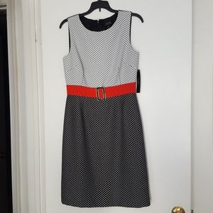 NEW! Tahari black/white/red dress